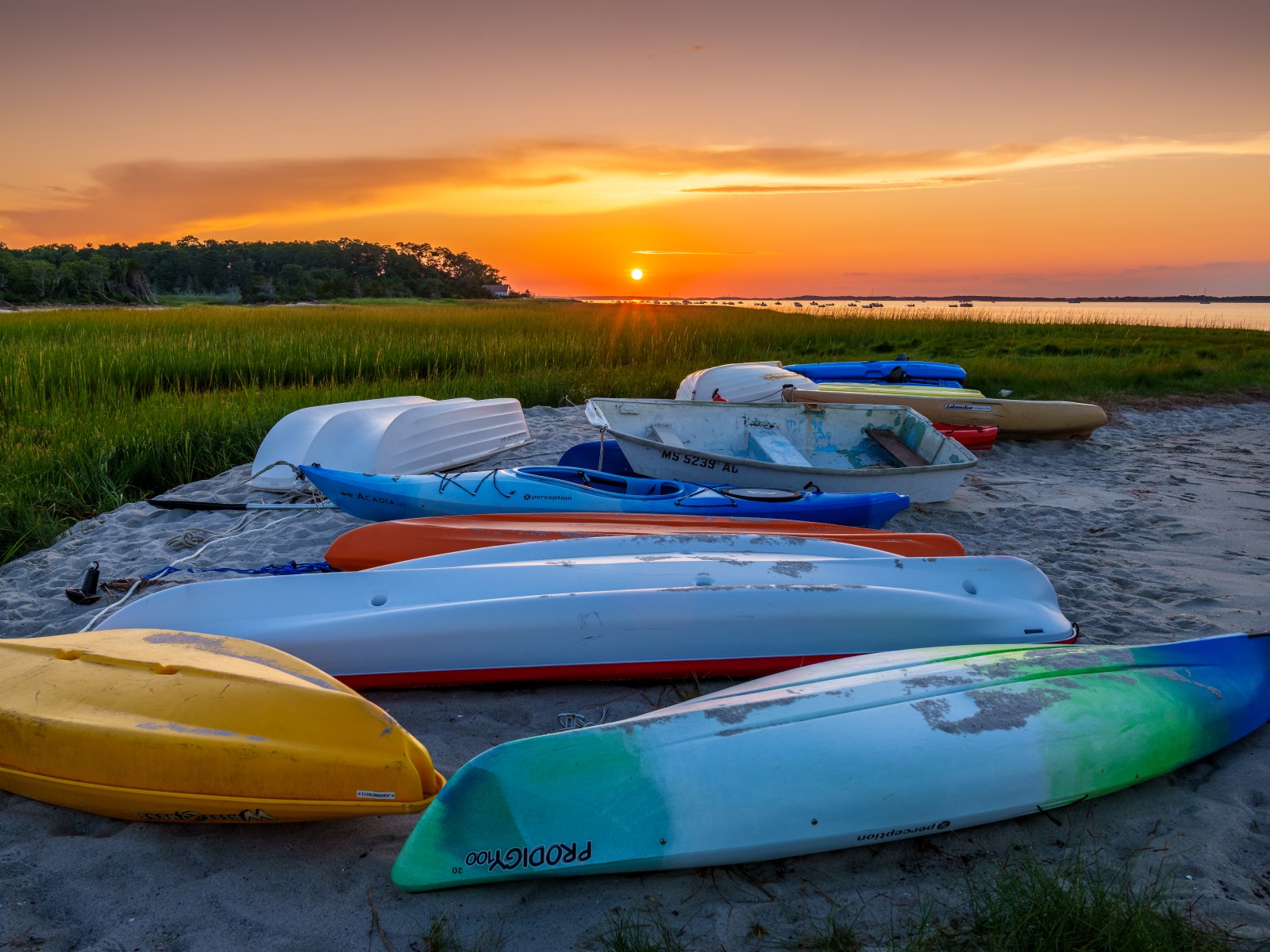 Kayaks at Barnstable Harbor